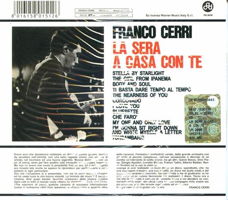 La sera a casa con te - CD Audio di Franco Cerri - 2