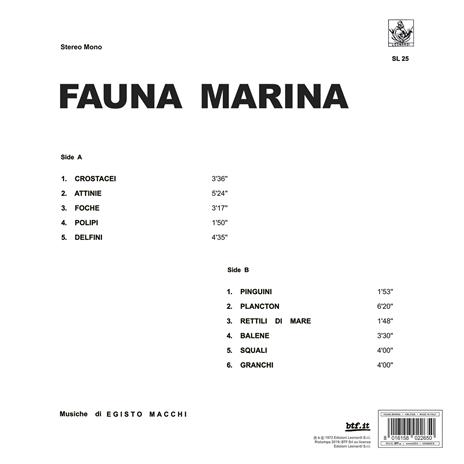 Fauna Marina (Limited Edition Clear Blue Vinyl) - Vinile LP di Egisto Macchi - 3