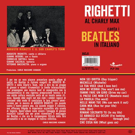 Al Charly Max canta i Beatles in italiano - Vinile LP di Augusto Righetti - 2