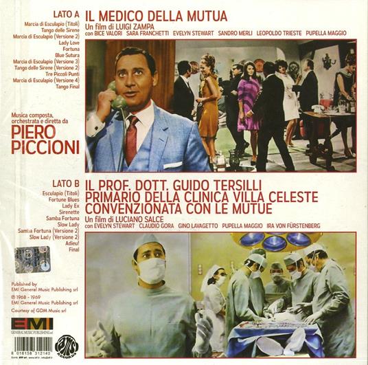 Il Medico Della Mutua - Il Prof. Dott. Guido Tersilli (Colonna sonora) (+ Bonus Tracks) - Vinile LP di Piero Piccioni - 2