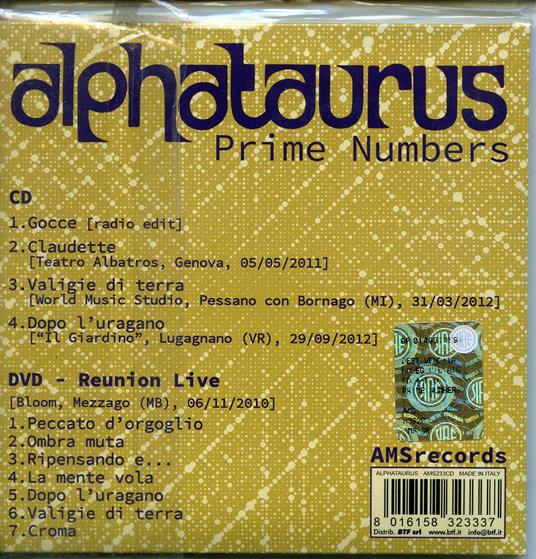 Prime Numbers (Digipack) - CD Audio + DVD di Alphataurus - 2