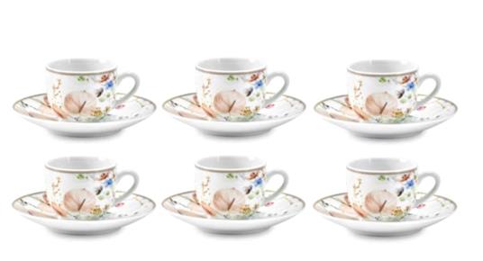 Set 6 tazzine Portofino porcellana 55ml macchine caffè, offerta vendita online