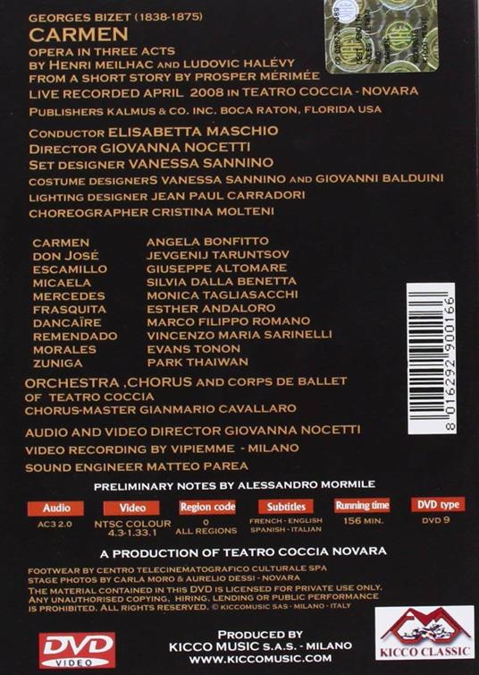 Carmen (DVD) - DVD di Georges Bizet - 2