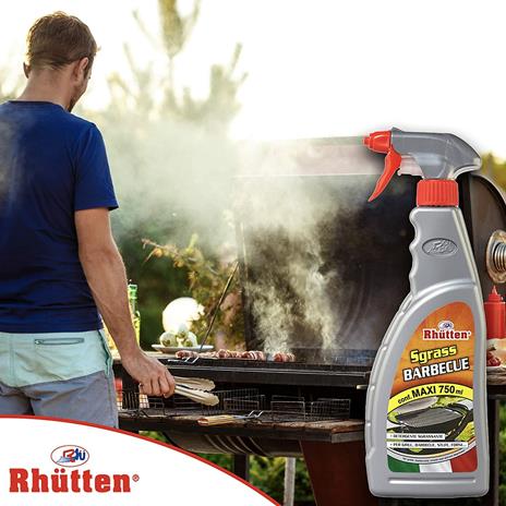 Rhütten, Prodotto Schiumogeno Ideale per Pulire Grasso e Incrostazioni dai Barbecue, può essere Impiegato anche nella Pulizia di Fornelli, Spiedi, Interni di Forni e Stufe, 750 ml - 5