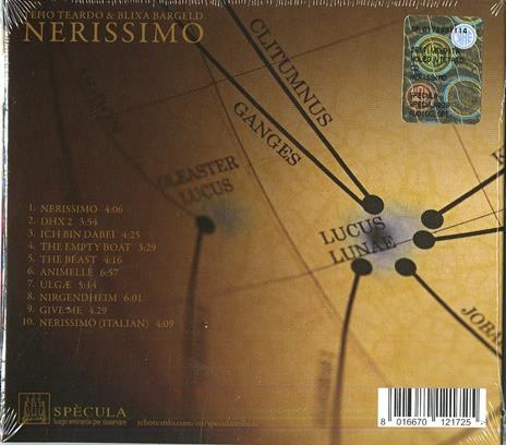 Nerissimo (Colonna sonora) - CD Audio di Teho Teardo,Blixa Bargeld - 2