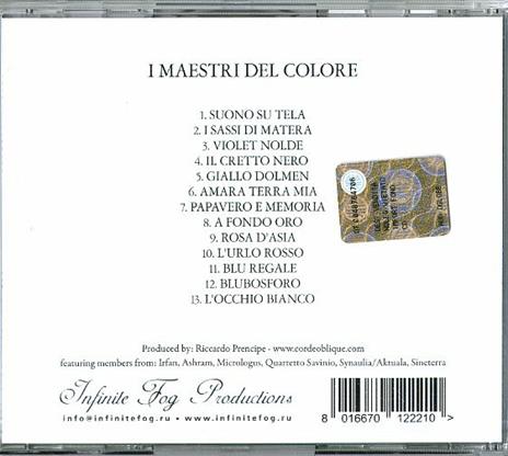 I maestri del colore - CD Audio di Corde Oblique - 2