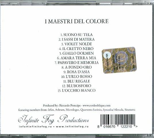 I maestri del colore - CD Audio di Corde Oblique - 2