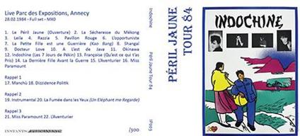Peril Jaune Tour '84 - CD Audio di Indochine