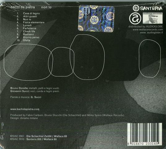 Non io - CD Audio di Bachi da Pietra - 2