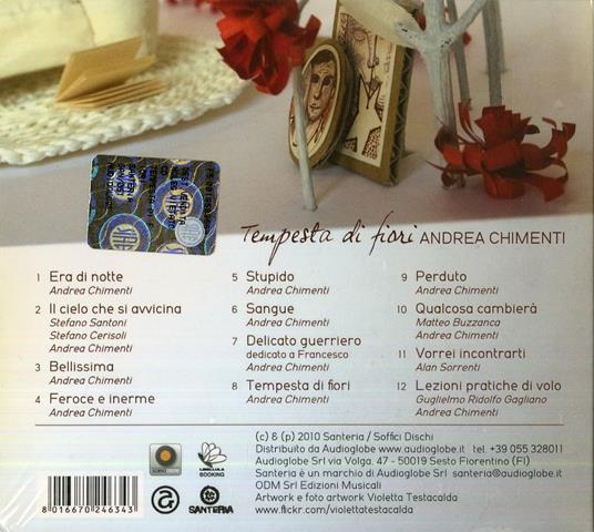 Tempesta di fiori - CD Audio di Andrea Chimenti - 2