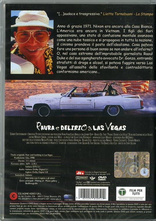 Paura e delirio a Las Vegas di Terry Gilliam - DVD - 2
