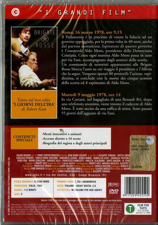 Il caso Moro<span>.</span> I grandi film di Giuseppe Ferrara - DVD - 2
