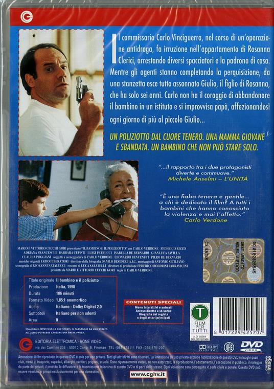 Il bambino e il poliziotto di Carlo Verdone - DVD - 2