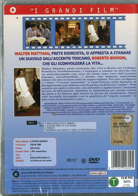 Il piccolo diavolo<span>.</span> Grandi Film di Roberto Benigni - DVD - 2