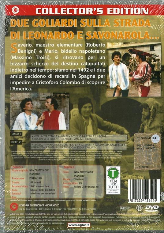 Non ci resta che piangere (2 DVD)<span>.</span> Collector's Edition di Massimo Troisi,Roberto Benigni - DVD - 2
