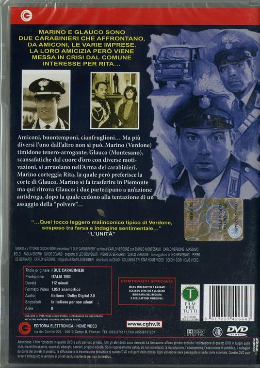 I due carabinieri di Carlo Verdone - DVD - 2