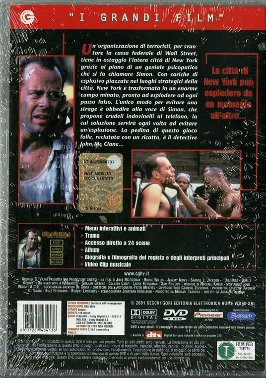 Die Hard III. Duri a morire<span>.</span> Grandi Film di John McTiernan - DVD - 2