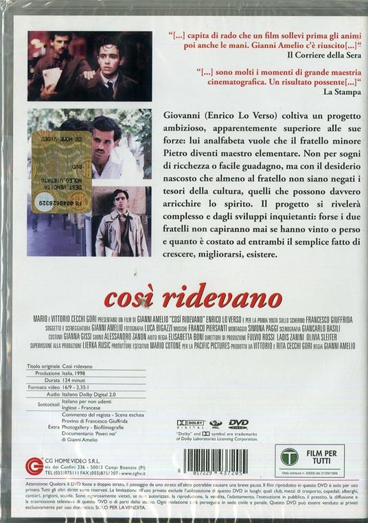 Così ridevano di Gianni Amelio - DVD - 2