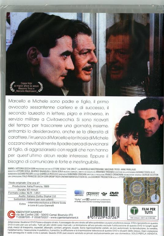 Che ora è di Ettore Scola - DVD - 2