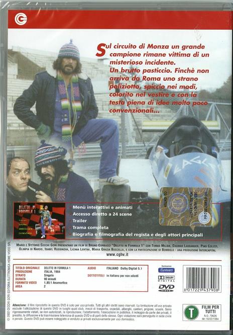 Delitto in Formula Uno di Bruno Corbucci - DVD - 2