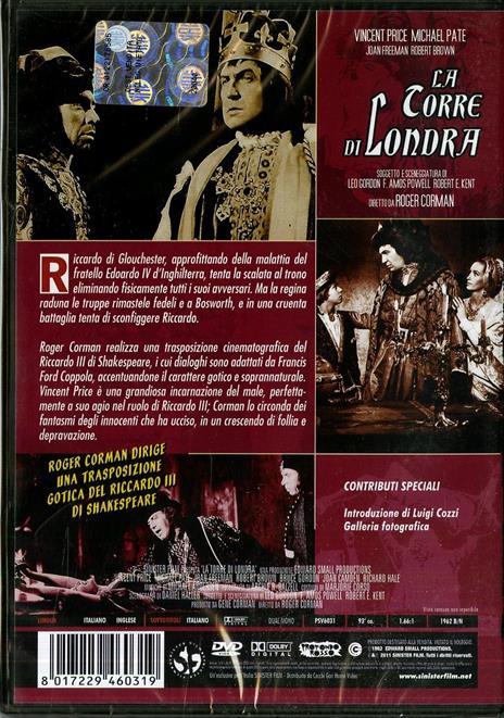 La torre di Londra di Roger Corman - DVD - 2