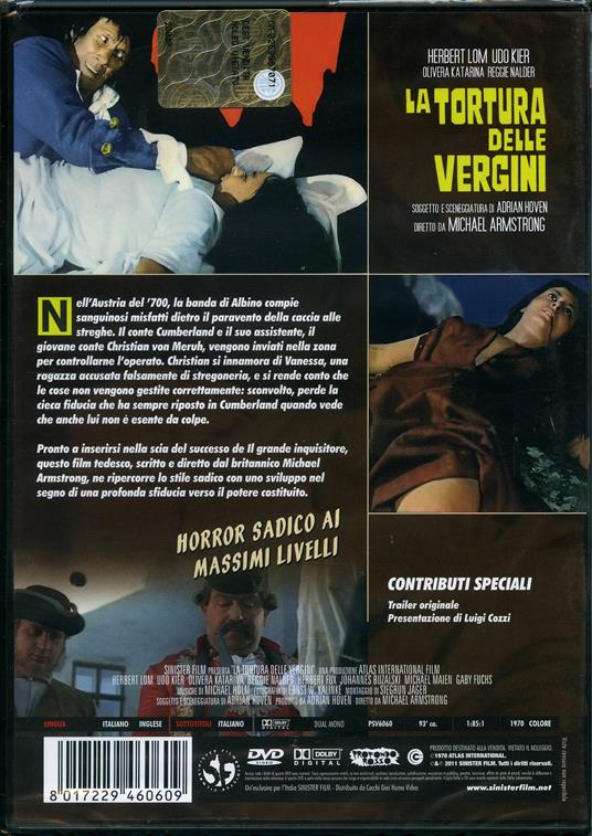 La tortura delle vergini di Michael Armstrong - DVD - 2