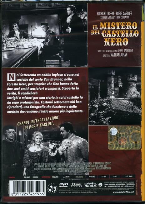 Il mistero del castello nero di Nathan Juran - DVD - 2