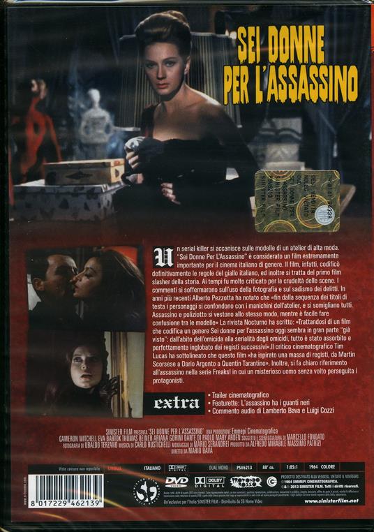 Sei donne per l'assassino di Mario Bava - DVD - 2