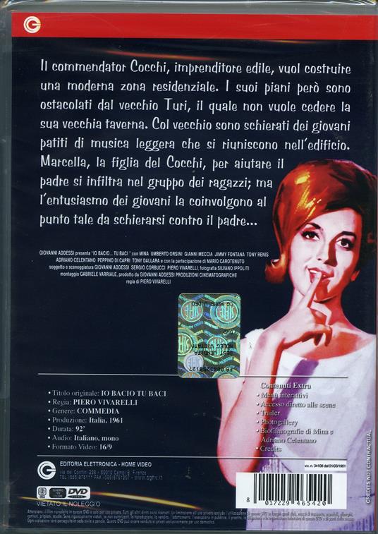 Io bacio... tu baci di Piero Vivarelli - DVD - 2