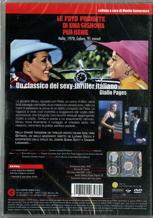 Le foto proibite di una signora per bene di Luciano Ercoli - DVD - 2