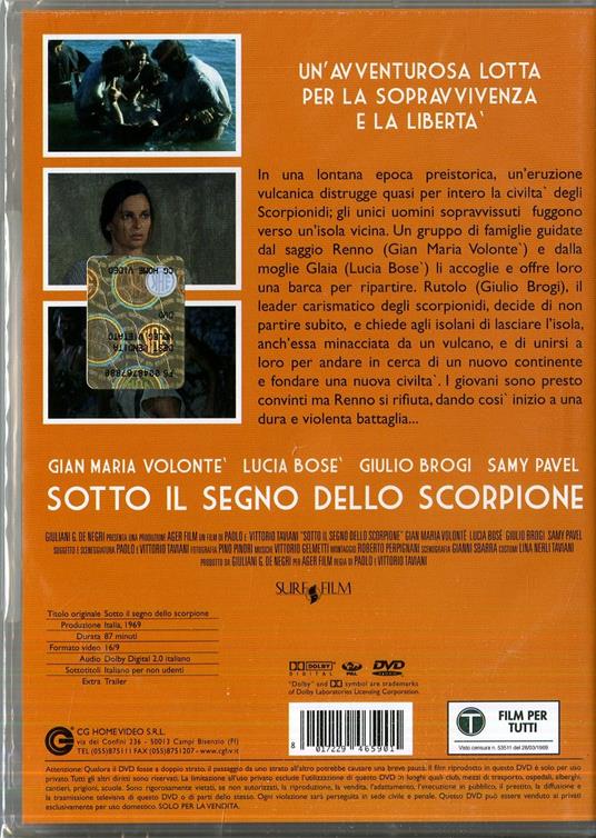 Sotto il segno dello Scorpione di Paolo Taviani,Vittorio Taviani - DVD - 2