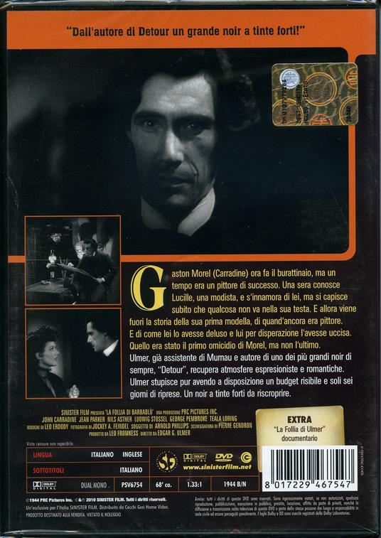 La follia di Barbablù di Edgar G. Ulmer - DVD - 2