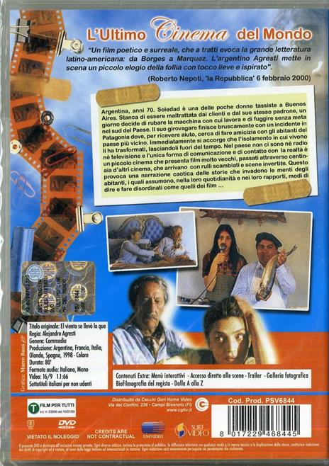 L' ultimo cinema del mondo di Alejandro Agresti - DVD - 2