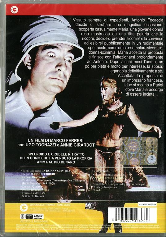 La donna scimmia di Marco Ferreri - DVD - 2