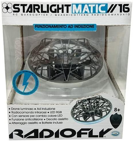 Radiofly Starlight Matic // 16ad infrarossi, induzione, sensore anticollisioneLUCI LED 360° , SENSORE PER CAMBIO COLORE LUCItrasmettitore decollo ed atterraggio - 3