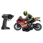 Radiocomando Moto Stradale 2,4 GHz RADIOCOM Rosso e Nero scala 1:10 40903