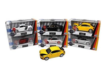 Silver Wheel - Auto tedesche a licenza sc.1:32, a retrocarica, portiere apribili, luci e suonibatterie incluse