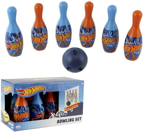 HOT WHEELS - BOWLING SET6 birilli con balla, altezza birillo cm 22,5