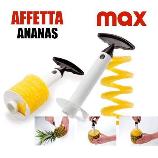 Taglia Affetta Ananas A Spirale In Plastica Da Cucina Bianco Max Casa - 2