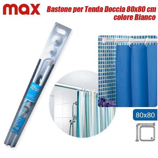 Bastone Per Tenda Tende Doccia Docce E Vasca Vasche 80x80 Cm Colore Bianco  - ND - Idee regalo