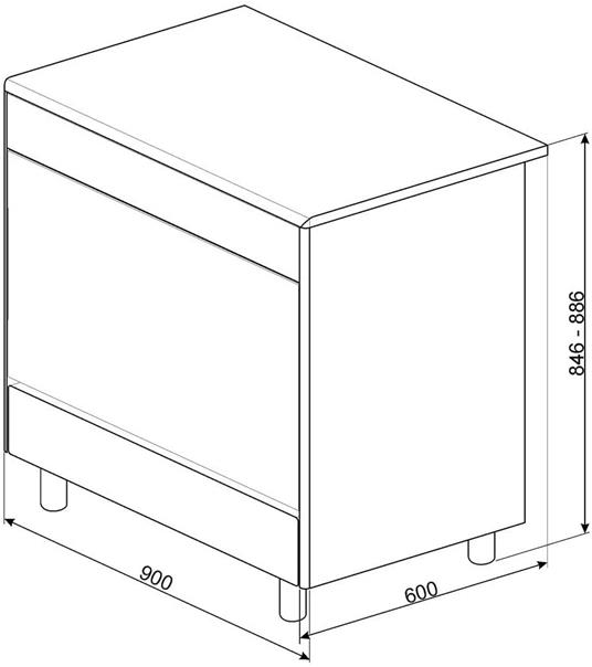 Smeg SX91SV9 - Cucina, 90x60 cm, Forno Elettrico, A - Smeg - Casa e Cucina  | IBS