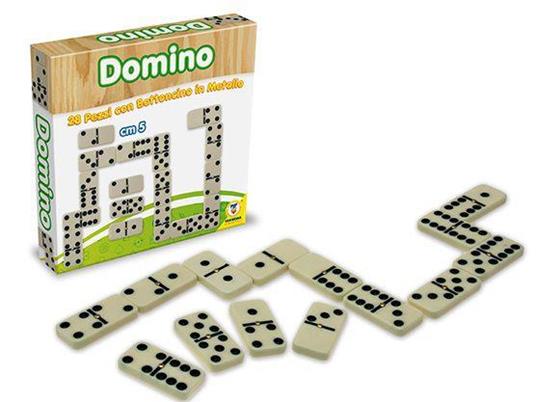 Gioco Domino 28 Pz Con Bottoncino In Metallo. Box - 2