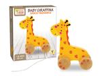 Fatto Di Legno - Baby Giraffa Trainabile 19 Cm H