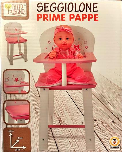Seggiolone In Legno H. 55 Cm