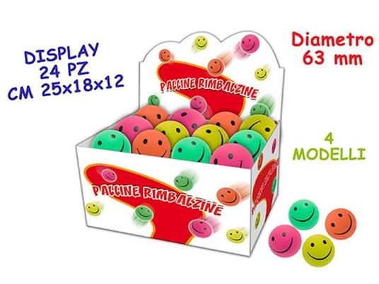 Pallina Rimbalzina Smile Diametro 63 Mm (Assortimento)