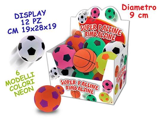 Pallina Rimbalzina Diametro 90 Mm (Assortimento)