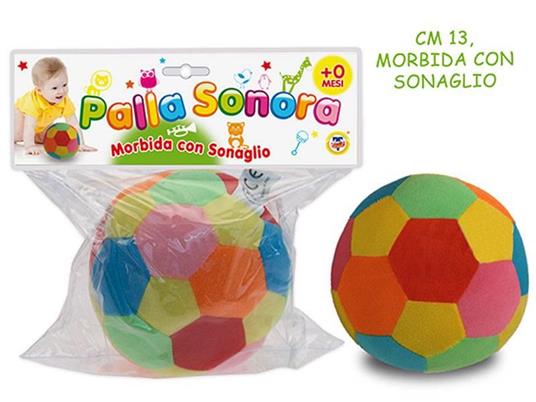 Palla Sonora Morbida Con Sonaglio 13 Cm - 2