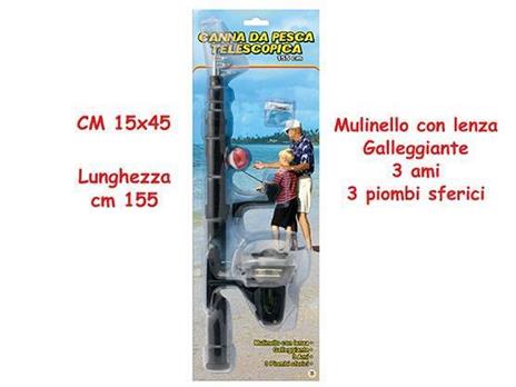 Canna Da Pesca Telescopica Con Mullinello 155 Cm