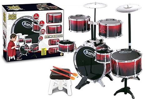 Rock Band. Batteria Grande Set Completo Con Sgabello