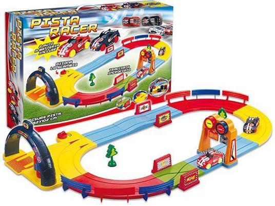Pista Racer Con 2 Macchine A Batteria E Deviatore